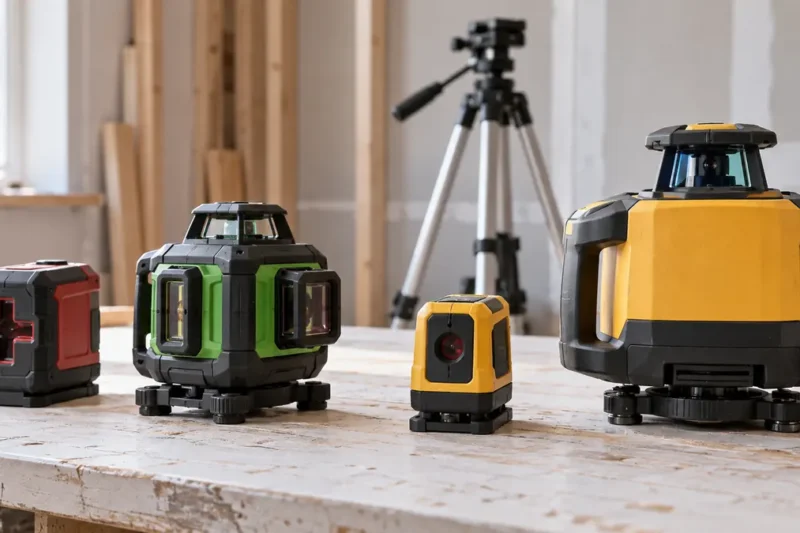 Types of Laser Levels and Their Uses: Cross-Line, 360°, Dot, and Rotary